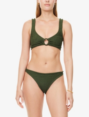 Hunza G Julia Embellished Seersucker Bikini