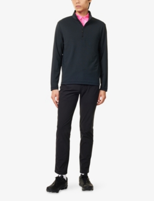 G/FORE: Brushed-Back Tech Quarter-Zip Stretch-Woven Sweatshirt
