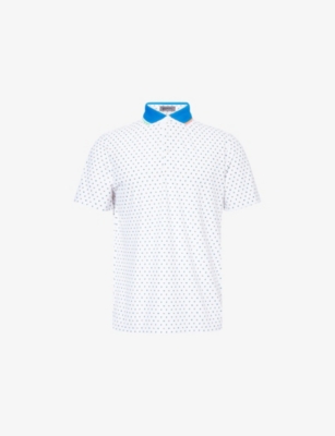 G/FORE: Ditsy Floral Tech Piqué Stretch-Woven Polo Shirt