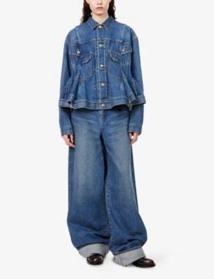 Sacai Womens Blue  X Levi's Denim Jacket In Blue