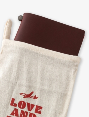 TRAVELER'S COMPANY: Love and Trip Leather Notebook 22cm x 12.cm