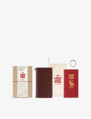 TRAVELER'S COMPANY: Love and Trip Leather Notebook 22cm x 12.cm