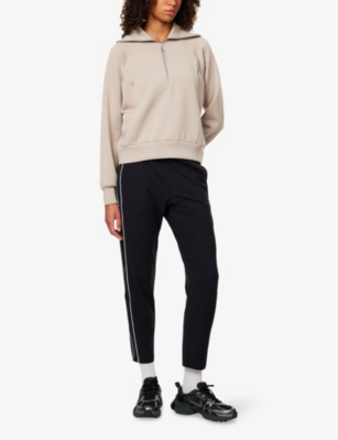 Spanx Womens Ashwood Air Essentials High-neck Stretch-woven Sweatshirt