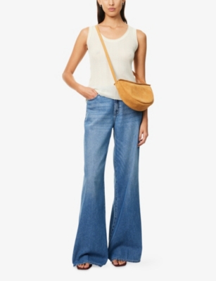 7 FOR ALL MANKIND: Lotta Wide-Leg Denim-Blend Jeans