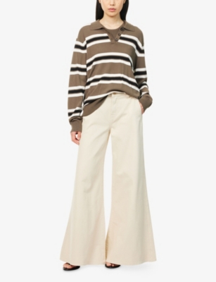 7 FOR ALL MANKIND: Willow Wide-Leg Stretch-Denim Trousers