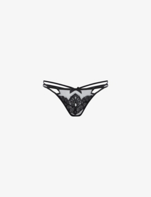 AGENT PROVOCATEUR: Ariella Tulle And Lace Thong