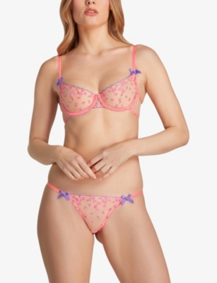 AGENT PROVOCATEUR: Lissa Underwired Tulle Plunge Bra