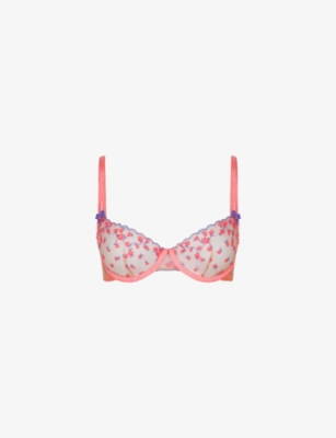AGENT PROVOCATEUR: Lissa Underwired Tulle Plunge Bra