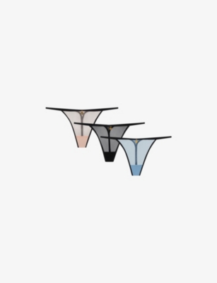 AGENT PROVOCATEUR: Menage A Trois Pack of Three Sheer Thongs