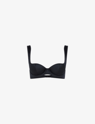 AGENT PROVOCATEUR: Nikita Demi-Cup Underwired Satin Bra