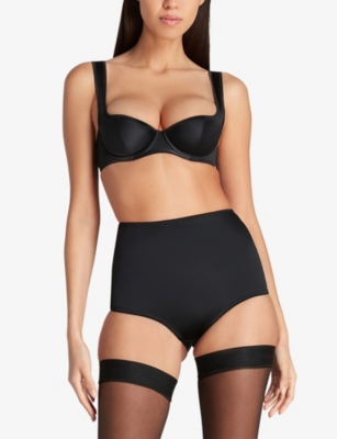 AGENT PROVOCATEUR: Nikita High-Waisted Satin Brief