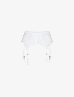 AGENT PROVOCATEUR: Alysia Sheer Embroidered Suspender