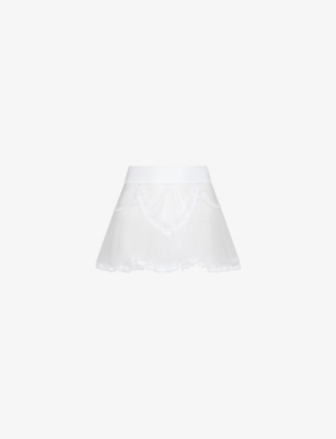 AGENT PROVOCATEUR: Alysia Embroidered Tulle Mini Skirt