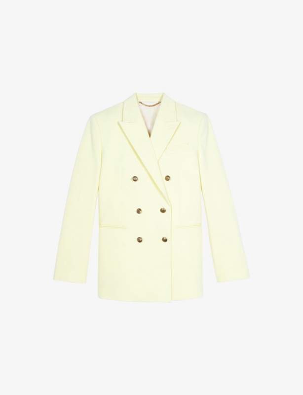 Double-Breasted Cotton Blazer
