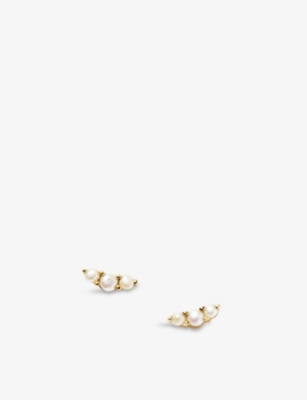 MISSOMA: Trio 18ct Yellow Gold-Vermeil Stud Earrings