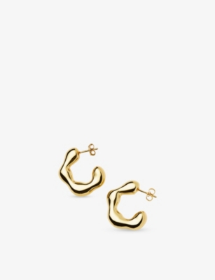 MISSOMA: Eny Lee Parker 18ct Yellow Gold Vermeil Hoop Earrings