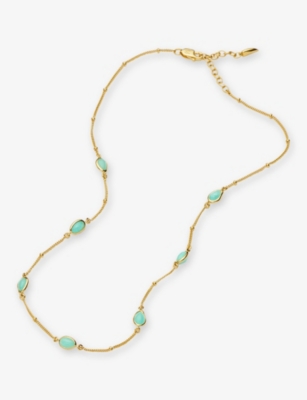 MISSOMA: Magma 18ct Yellow Gold Vermeil And Amazonite Choker