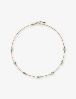 MISSOMA: Magma 18ct Yellow Gold Vermeil And Amazonite Choker