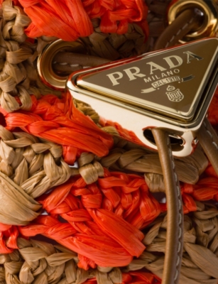 PRADA: Triangle-Logo Crochet Mini Pouch
