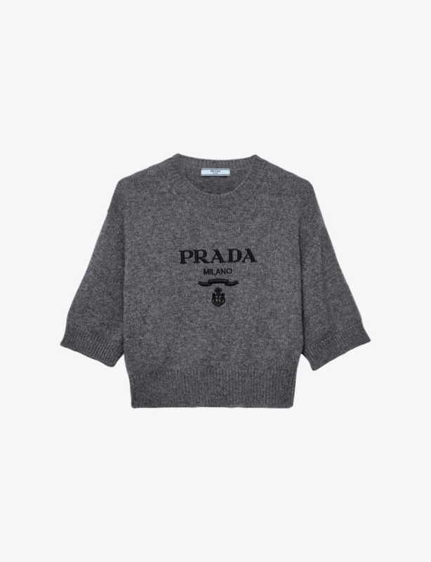 Logo-Intarsia Cashmere-Wool Blend Knitted Jumper