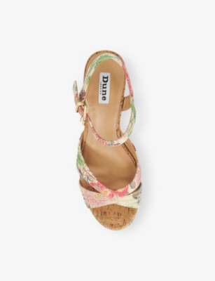 DUNE: Kelulu Raffia Wedge Sandals