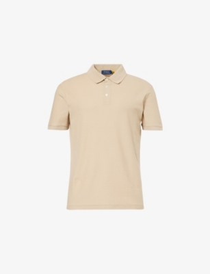 POLO RALPH LAUREN: Honeycomb-Mesh Standard-Fit Knitted Polo Top