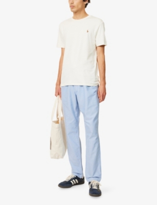 POLO RALPH LAUREN: Prepster Straight-Leg Cotton Trousers