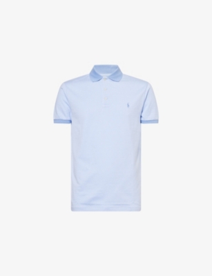 POLO RALPH LAUREN: Printed Custom Slim-Fit Cotton-Jersey Polo Shirt