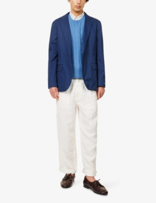 POLO RALPH LAUREN: Regular-Fit Notch-Lapels Stretch-Cotton Blazer