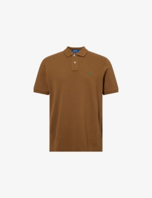 POLO RALPH LAUREN: Brand-Embroidery Short-Sleeves Cotton-Piqué Polo Shirt