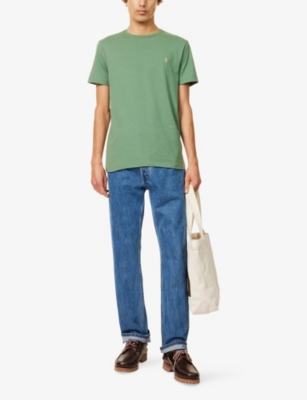 Polo Ralph Lauren Logo-embroidered Cotton-jersey T-shirt In Green