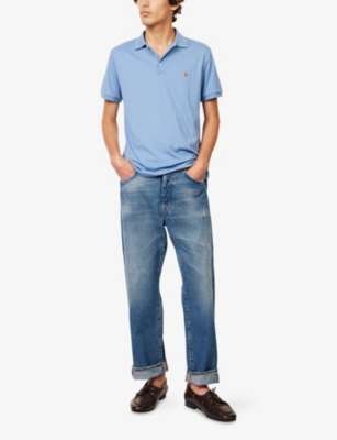 POLO RALPH LAUREN: Brand-Embroidery Short-Sleeves Cotton-Jersey Polo Shirt