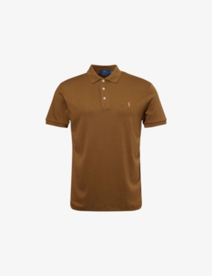 POLO RALPH LAUREN: Brand-Embroidery Short-Sleeves Cotton-Jersey Polo Shirt