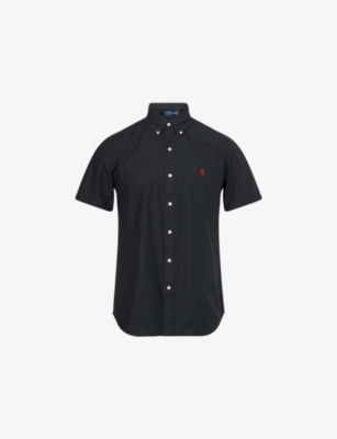 POLO RALPH LAUREN: Logo-Embroidered Short-Sleeve Cotton-Blend Shirt