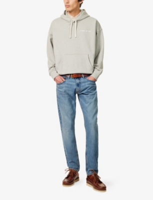 POLO RALPH LAUREN: Embroidered-Logo Kangaroo-Pocket Cotton-Blend Hoodie