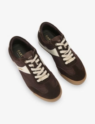 Carvela Womens Brown Costa Suede And Mesh Trainers Eur 37 / 4 Uk In Brown