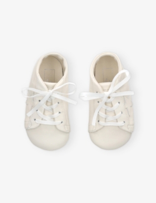 GOLDEN GOOSE: Baby Joy Leather Crib Shoes