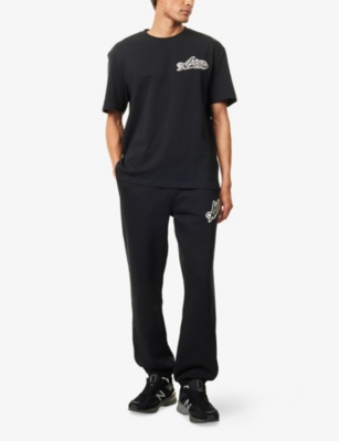 AVIREX: Script Logo-Embroidered Cotton-Blend Jogging Bottoms
