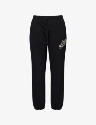 AVIREX: Script Logo-Embroidered Cotton-Blend Jogging Bottoms