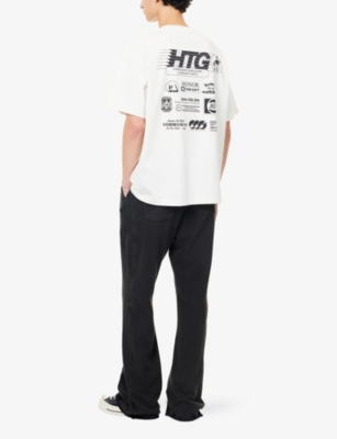 Honor The Gift Mens Bone Paint Works Chest-pocket Cotton-jersey T-shirt Xl In White