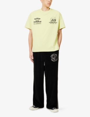 HONOR THE GIFT: Piping Embroidered Straight-Leg Woven Track Trousers