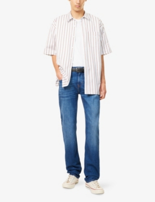7 FOR ALL MANKIND ENS VERNON THE STRAIGHT LUXE-PERFORMANCE DENIM JEANS 