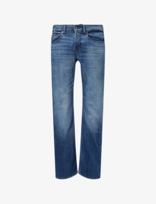 7 FOR ALL MANKIND ENS LANDING BRETT STRAIGHT-LEG STRETCH-DENIM BLEND JEANS 
