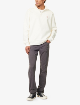 7 FOR ALL MANKIND ENS 7 FOR ALL MANKIND SLIMMY LUX PERFORMANCE CHINO TAPERED-LEG STRETCH-COTTON BLEND TROUSERS 