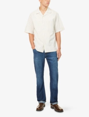 7 FOR ALL MANKIND ENS 7 FOR ALL MANKIND MODERN STRAIGHT-LEG STRETCH-DENIM BLEND JEANS 