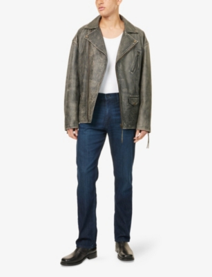 Shop 7 For All Mankind Ens  Modern Straight-leg Stretch-denim Blend Jeans