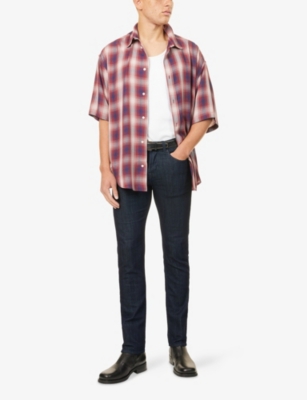 7 FOR ALL MANKIND ENS 7 FOR ALL MANKIND SLIMMY TAPERED-LEG STRETCH-DENIM BLEND JEANS 