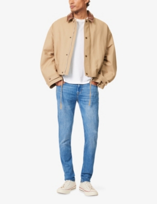 7 FOR ALL MANKIND ENS 7 FOR ALL MANKIND SLIMMY TAPERED BRAND-PATCH STRETCH-DENIM JEANS 
