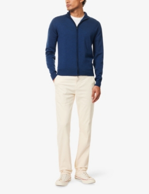 7 FOR ALL MANKIND: Slimmy Lux Performance Tapered-Leg Stretch-Cotton Blend Trousers