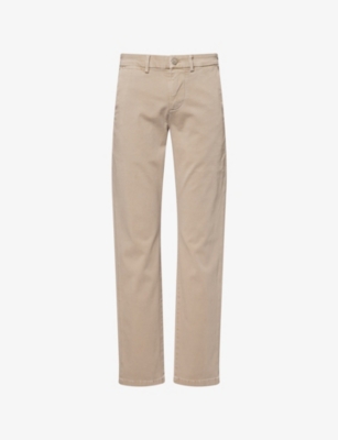 7 FOR ALL MANKIND: Slimmy Lux Performance Tapered-Leg Stretch-Cotton Blend Trousers
